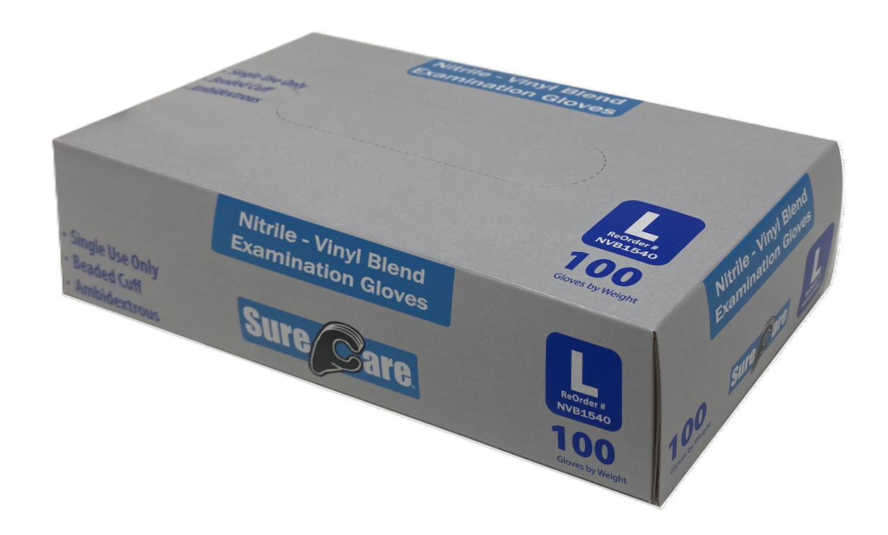 NITRILE BLEND - Powder Free Blue Examination Gloves