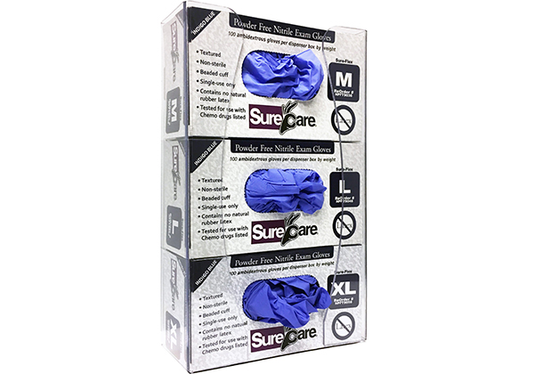 Dispenser for SureCare Standard Indigo Nitrile Gloves - Triple